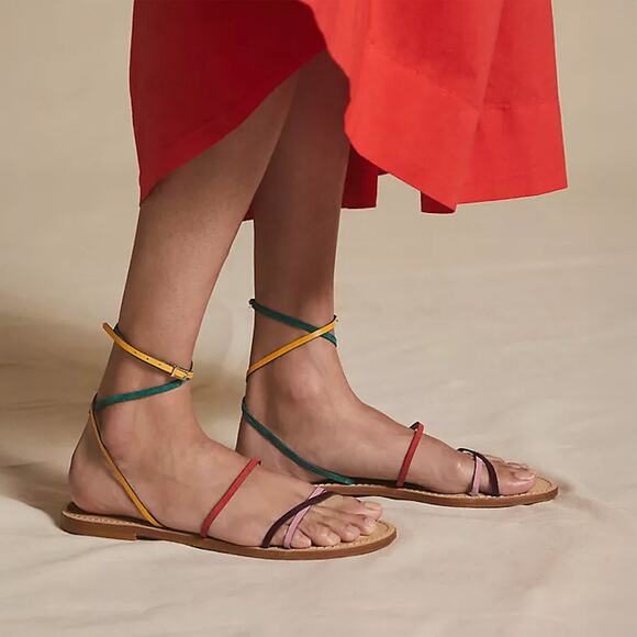 Amanu Shoes - AMANU The Constantia Multicolor Leather Strappy Sandals Size 9